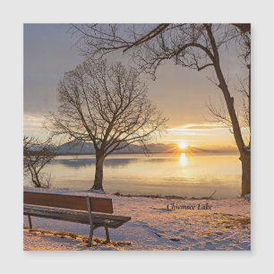 Chiemsee Lake, zonsondergang,
