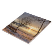 Chiemsee Lake, zonsondergang, Tegeltje (Zijkant)