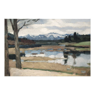 Chiemsee Leo Putz Landschap Mountain Art Foto Afdruk