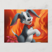 Chien Cute Briefkaart (Voorkant)