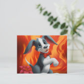 Chien Cute Briefkaart (Staand voorkant)