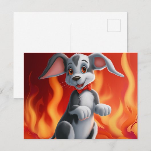 Chien Cute Briefkaart (Voorkant / Achterkant)