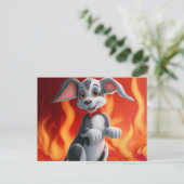 Chien Cute Briefkaart (Staand voorkant)