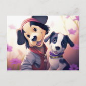 Chien Cute Briefkaart (Voorkant)