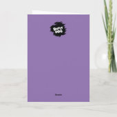 Chien et chat gymnaste sautent anniversaire kaart (Achterkant)