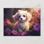 Chien Fleur 2 Briefkaart (Voorkant)