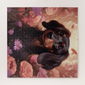 Chien Fleur 6-puzzel Legpuzzel (Horizontaal)