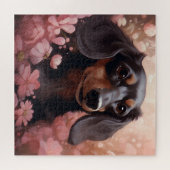 Chien Fleur 8 Puzzle Legpuzzel (Horizontaal)