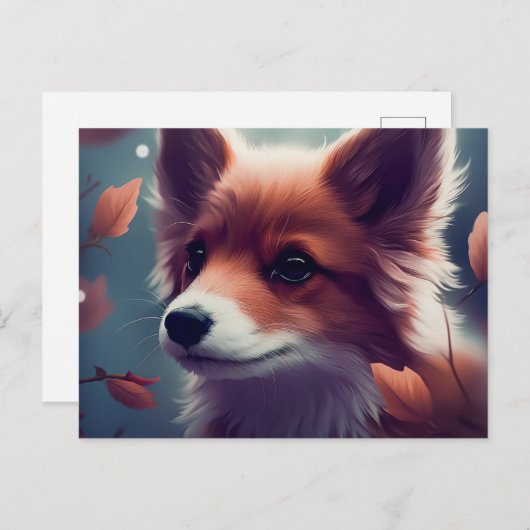 Chien Fox Briefkaart (Voorkant / Achterkant)