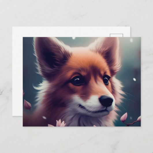 Chien Fox Briefkaart (Voorkant / Achterkant)