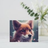 Chien Fox Briefkaart (Staand voorkant)