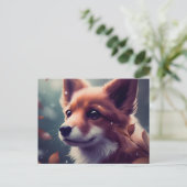 Chien Fox Briefkaart (Staand voorkant)