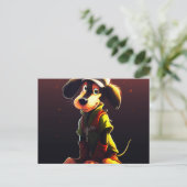 Chien Jaune Briefkaart (Staand voorkant)
