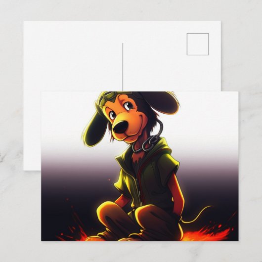 Chien Jaune Briefkaart (Voorkant / Achterkant)