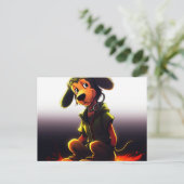 Chien Jaune Briefkaart (Staand voorkant)