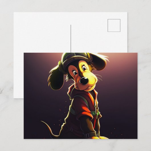 Chien Jaune Briefkaart (Voorkant / Achterkant)