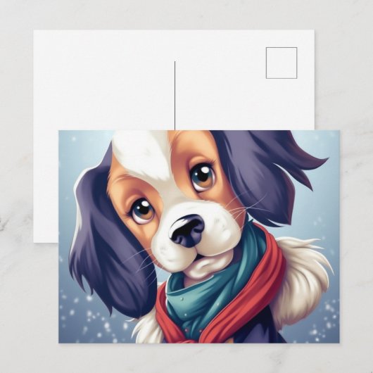 Chien Triste Briefkaart (Voorkant / Achterkant)