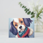 Chien Triste Briefkaart (Staand voorkant)