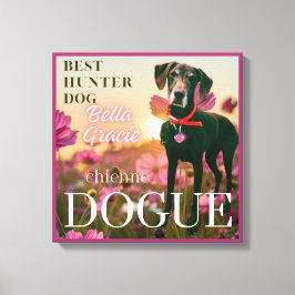 Chienne Dogue Magazine Cover voor Honden ( vrouw ) Canvas Afdruk