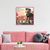 Chienne Dogue Magazine Cover voor Honden ( vrouw ) Canvas Afdruk (Insitu (Woonkamer))