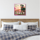 Chienne Dogue Magazine Cover voor Honden ( vrouw ) Canvas Afdruk (Insitu (Slaapkamer))