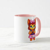 Chienne Kawaii Noeud Rose Mok (Voorkant rechts)