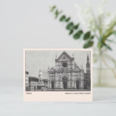 Chiesa di S Croce e Statua di Dante Florence Briefkaart (Staand voorkant)