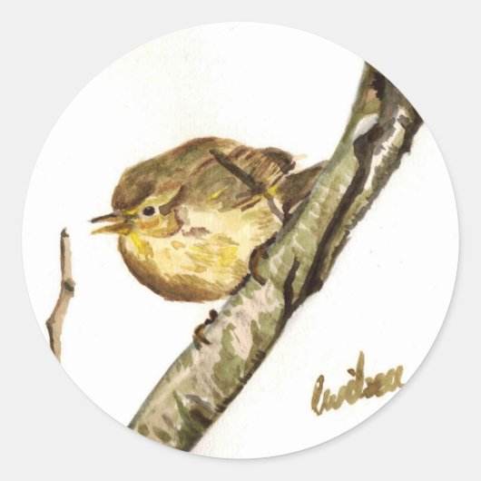 Chiffchaff badge ronde sticker (Voorkant)