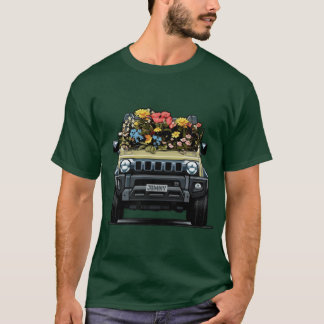 Chiffon ivoor Jimny Flower Power grappig T-shirt