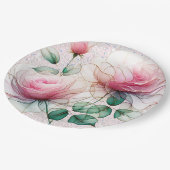 Chiffon Pink Rose Papieren Bordje (Gekanteld)