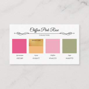 Chiffon Pink Rose Wedding Collectie Colour Kaart