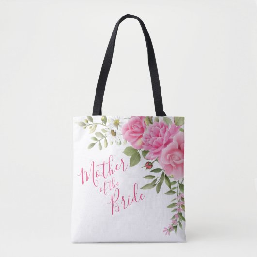 Chiffon Pink Roses Moeder van de Bride Tote Bag (Voorkant)