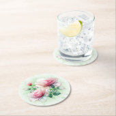 Chiffon-Rozen Ronde Kartonnen Onderzetter (Insitu)