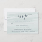 Chiffon RSVP-kaart met keuze uit maaltijden | ZEE RSVP Kaartje (Voorkant)