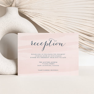 Chiffon Watercolor Ontvangstkaart Blush Informatiekaartje