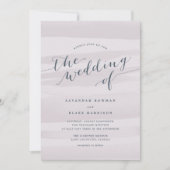 Chiffon Waterverf bruiloft uitnodiging | Grijs Lil (Voorkant)