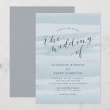 Chiffon Waterverf bruiloft uitnodiging | Lucht