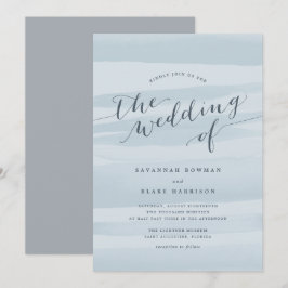 Chiffon Waterverf bruiloft uitnodiging | Lucht