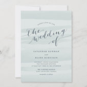 Chiffon Waterverf bruiloft uitnodiging | ZEE (Voorkant)