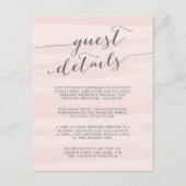 Chiffon Waterverf Guest Details Kaart | Blush (Voorkant)