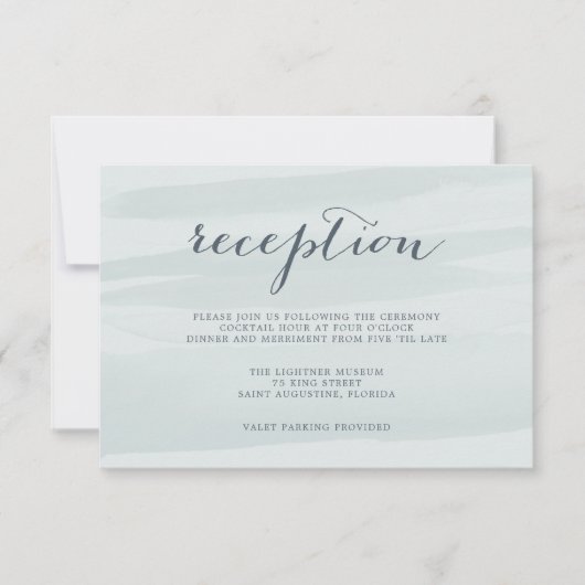 Chiffon Waterverf Receptie Kaart | ZEE (Voorkant)