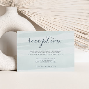 Chiffon Waterverf Receptie Kaart ZEE