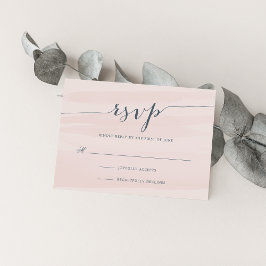 Chiffon Waterverf RSVP-kaart | Blush RSVP Kaartje