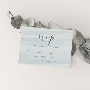Chiffon Waterverf RSVP-kaart ZEE RSVP Kaartje
