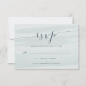 Chiffon Waterverf RSVP-kaart | ZEE RSVP Kaartje (Voorkant)