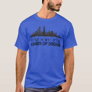 Chigaco Skyline GPS coördinaten City Dream City T-shirt