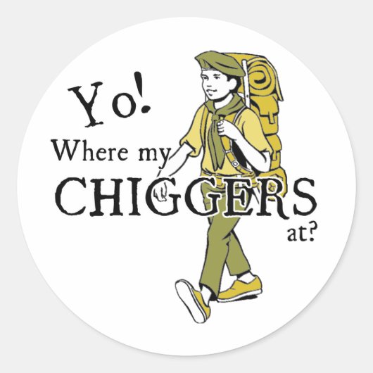 Chiggers Ronde Sticker (Voorkant)
