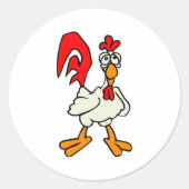 Chiggy Chicken Ronde Sticker (Voorkant)