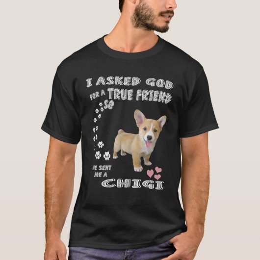 Chigi Hondenliefhebbers Costume, Corgi Chihuahua m T-shirt (Voorkant)