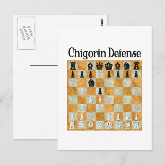 Chigorin Defense Briefkaart (Voorkant / Achterkant)